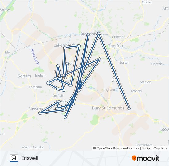 CONNECTING COMMUNITIES FOREST HEATH Bus Line Map