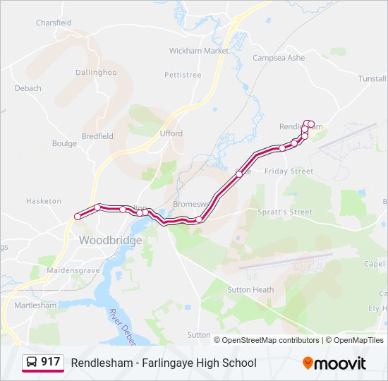917 Bus Line Map