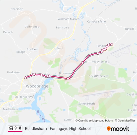 918 Route: Schedules, Stops & Maps - Rendlesham (Updated)