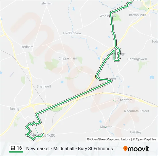 16 Bus Line Map
