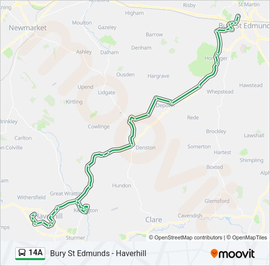 14A Bus Line Map