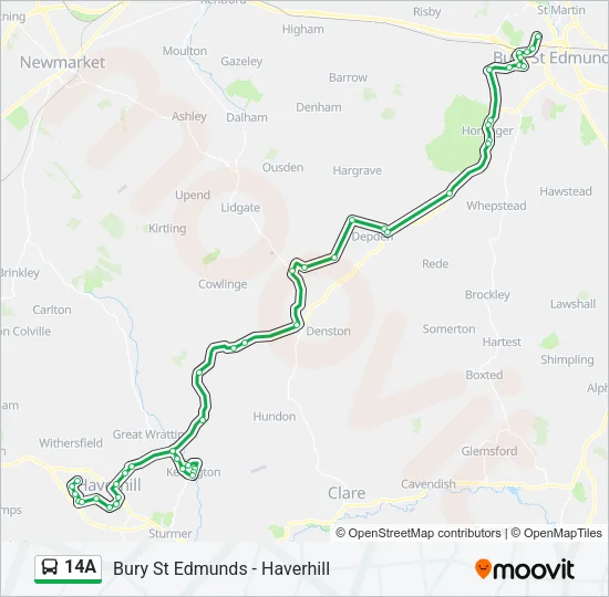 14A Bus Line Map