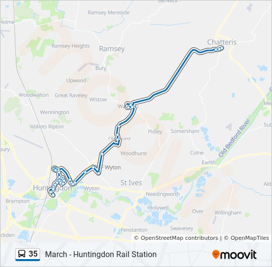 Bus 35 Route Map 35 Route: Schedules, Stops & Maps - Chatteris (Updated)