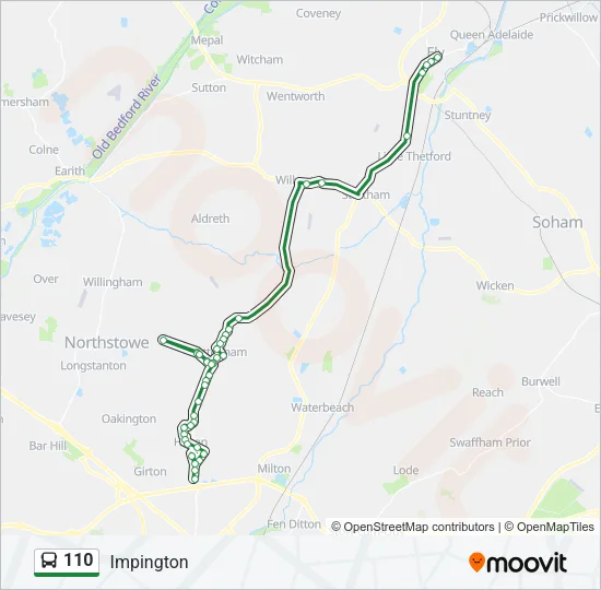 110 Bus Line Map