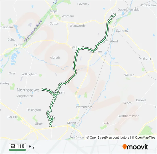 110 Bus Line Map