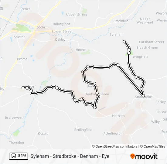 319 Route: Schedules, Stops & Maps - Eye (Updated)