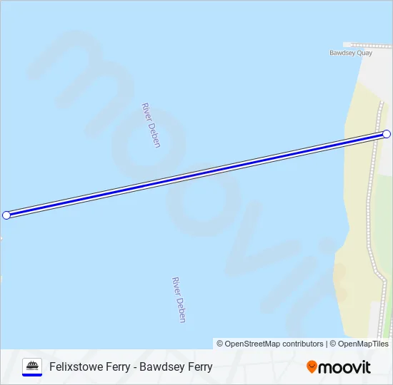 FELIXSTOWE FOOT FERRY Ferry Line Map