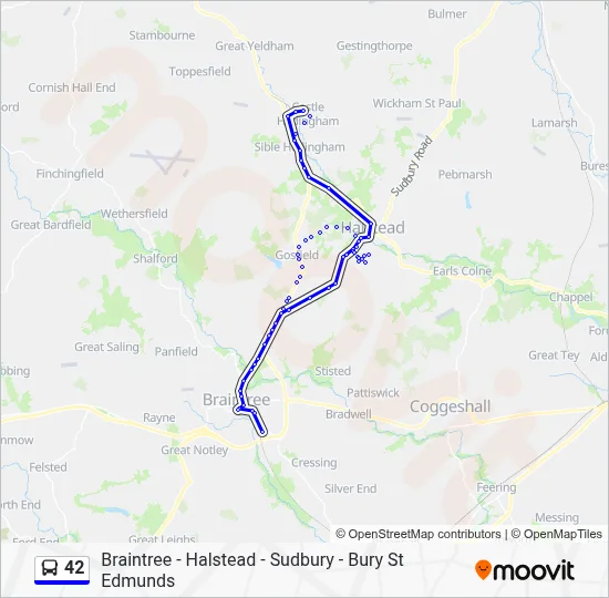 42 Route: Schedules, Stops & Maps - Castle Hedingham (Updated)