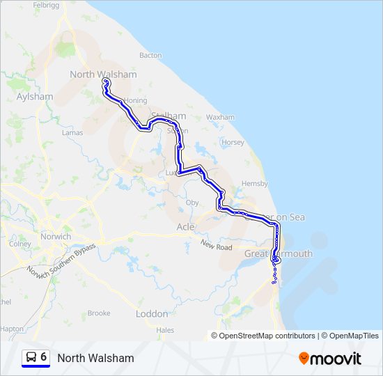 6 Bus Line Map