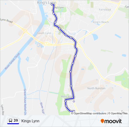 39 Bus Line Map