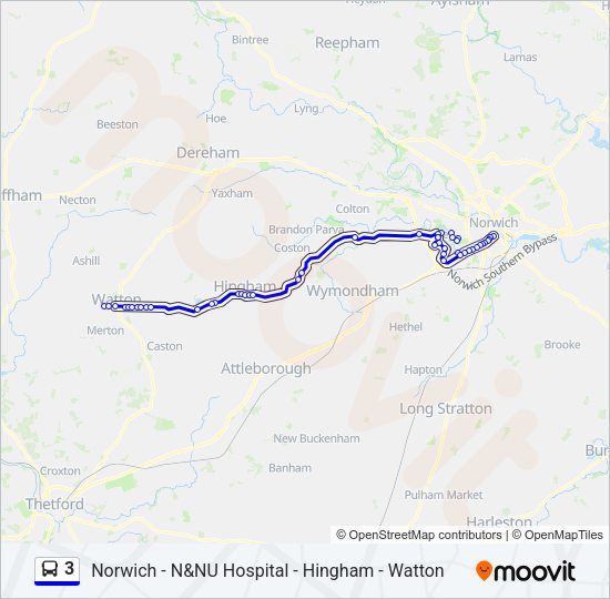 3 Bus Line Map