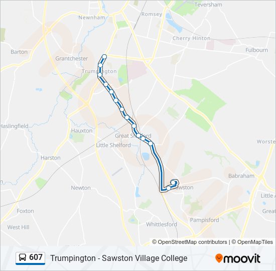 Bus 607 Route Map 607 Route: Schedules, Stops & Maps - Sawston (Updated)