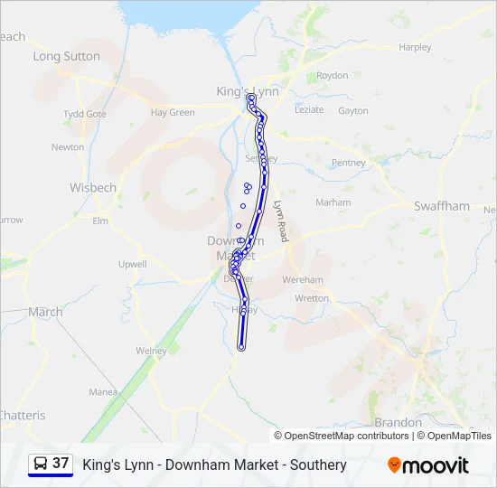 37 Bus Line Map