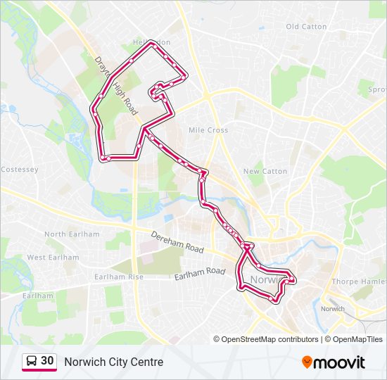 30 Bus Line Map