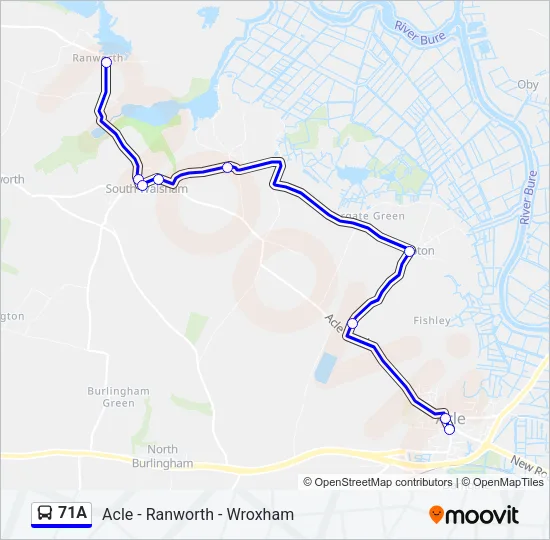 71A Bus Line Map