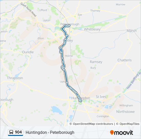 Bus 904 Route Map 904 Route: Schedules, Stops & Maps - Peterborough (Updated)