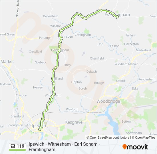 119 Bus Line Map