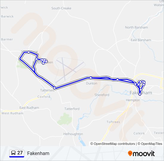 27 Bus Line Map