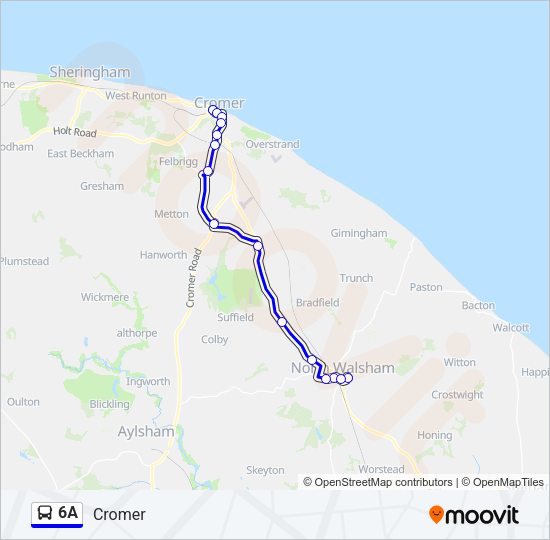 6A Bus Line Map