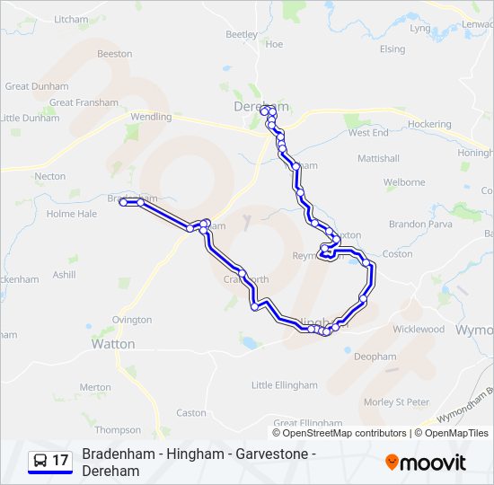 17 Bus Line Map