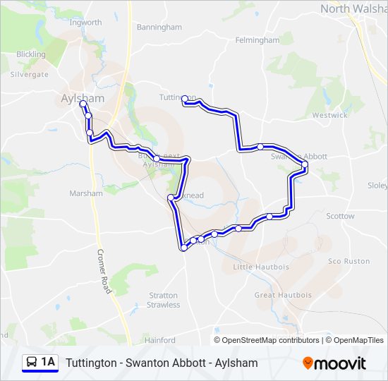 1A Bus Line Map