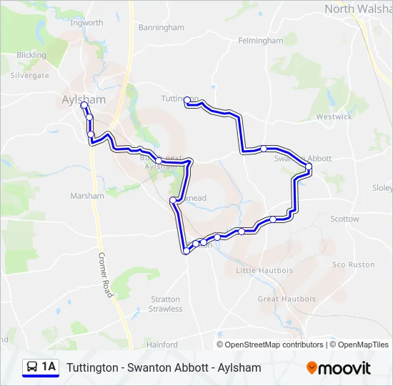 1A Bus Line Map