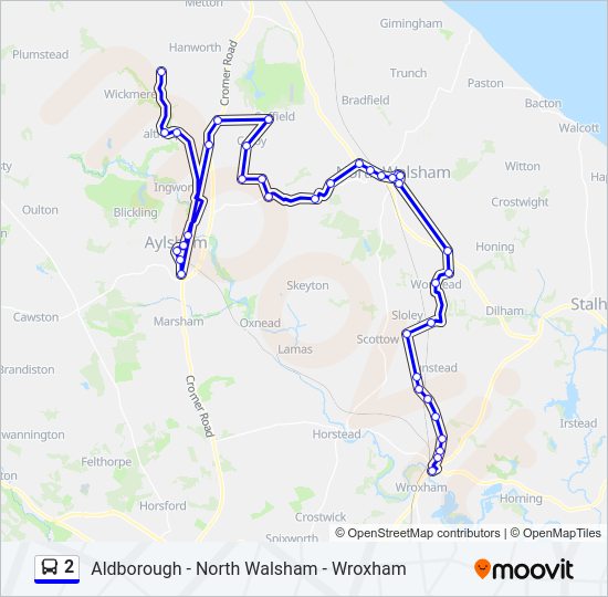2 Bus Line Map