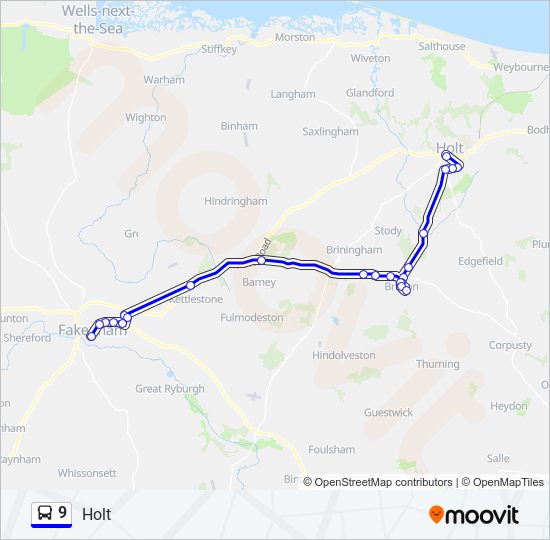 Bus Times And Routes Near Me 9 Route: Schedules, Stops & Maps - Holt (Updated)