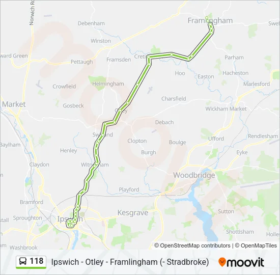 118 Bus Line Map