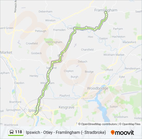 118 Bus Line Map