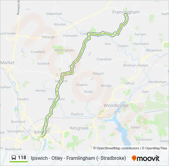 118 Bus Line Map