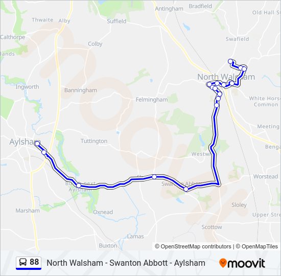 88 Bus Line Map