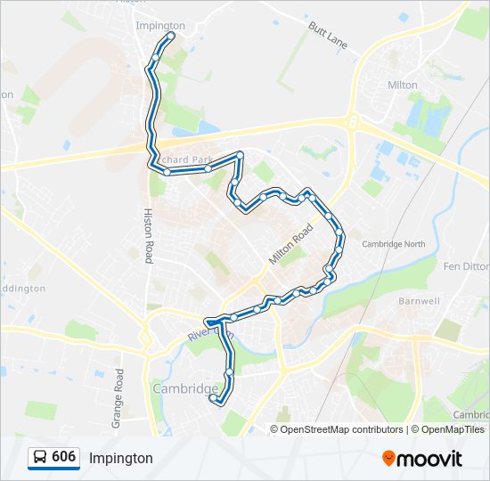 606 bus Line Map