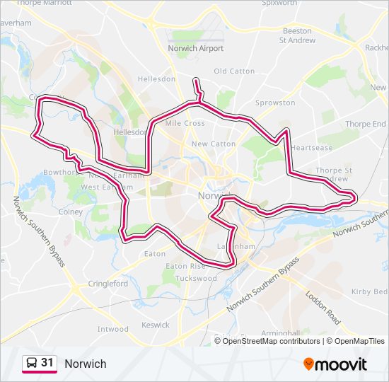 31 Bus Line Map