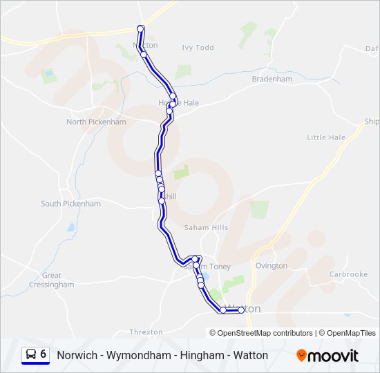 6 Bus Line Map