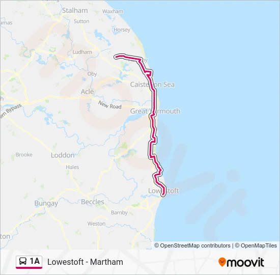 1A Route: Schedules, Stops & Maps - Martham (Updated)