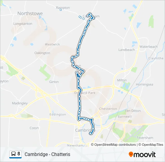 8 Bus Line Map