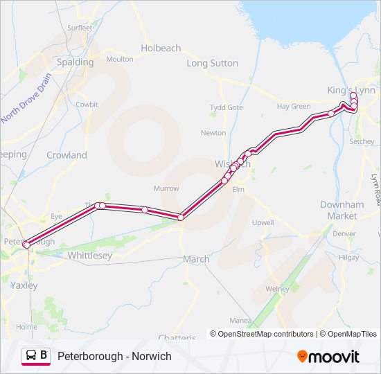 b Route Schedules, Stops & Maps Kings Lynn (Updated)