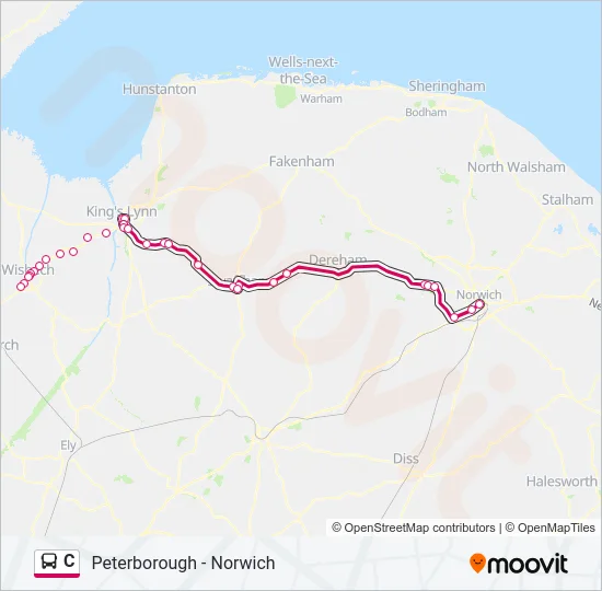 C Bus Line Map