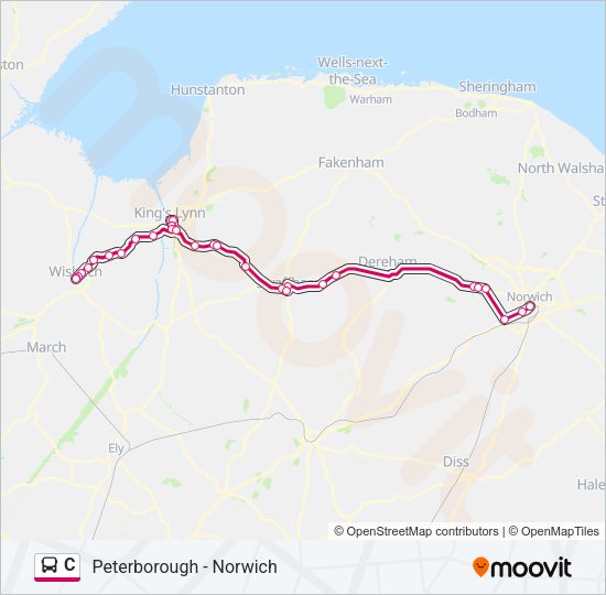 C Bus Line Map
