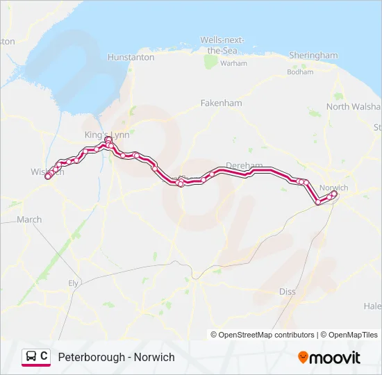 C Bus Line Map