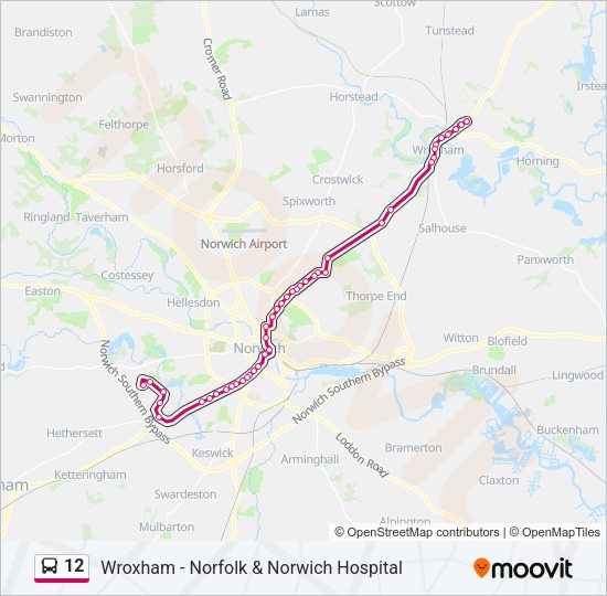 12 Bus Line Map