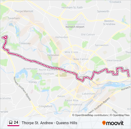 24 bus Line Map