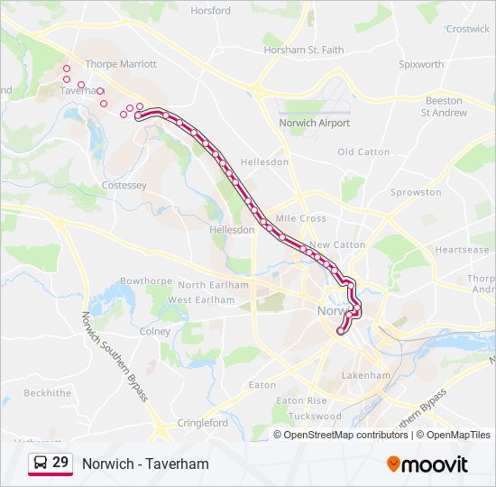 29 Route Schedules Stops And Maps Taverham Updated