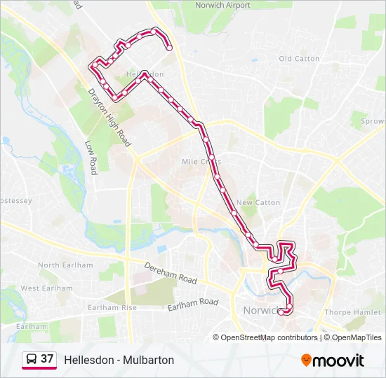 37 Bus Line Map