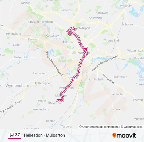 37 Bus Line Map