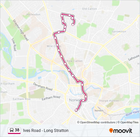 38 Route Schedules Stops Maps Norwich Updated 