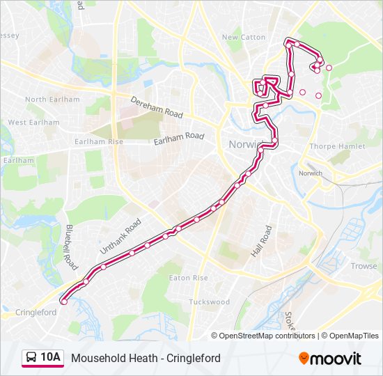 10A bus Line Map