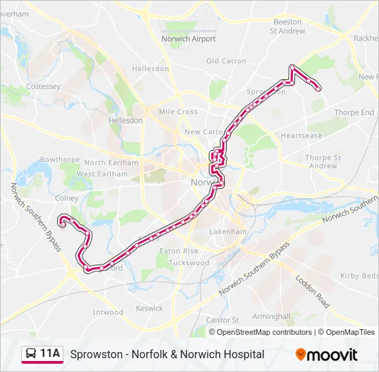 11A Bus Line Map