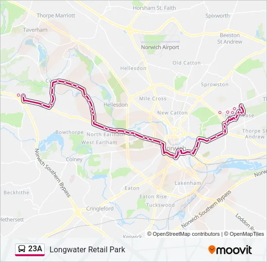 23A Bus Line Map